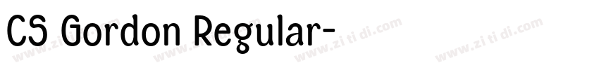 CS Gordon Regular字体转换